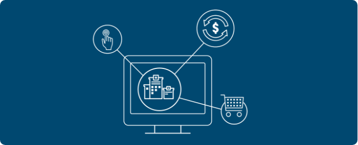 A graphic of a computer monitor that represents drug utilization